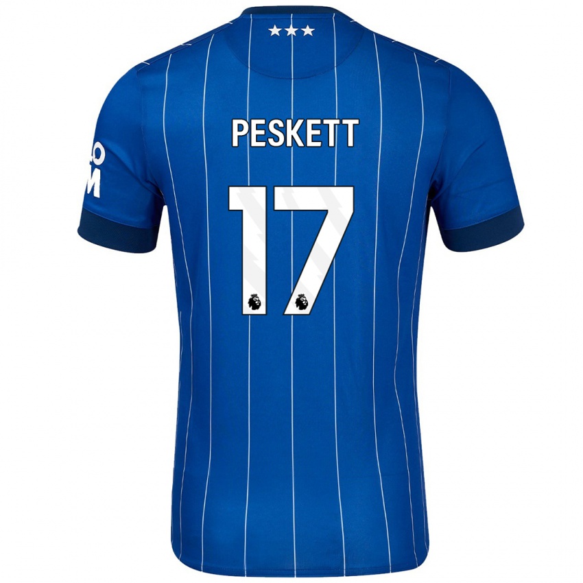 Hombre Camiseta Sophie Peskett #17 Azul Marino 1ª Equipación 2024/25 La Camisa Chile