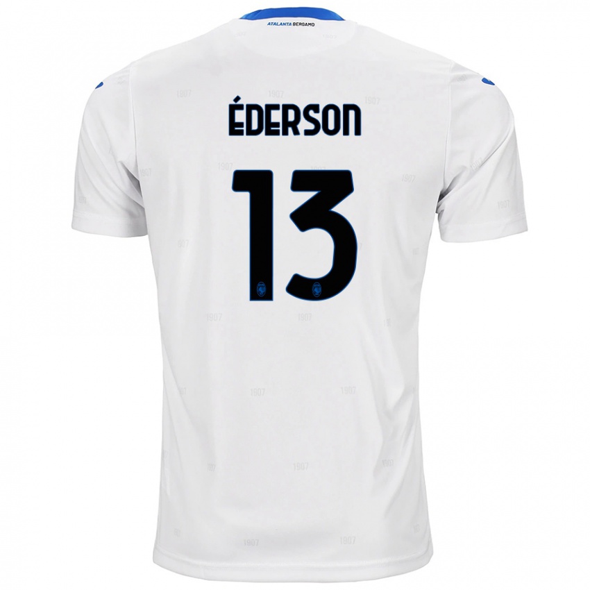 Hombre Camiseta Ederson #13 Blanco 2ª Equipación 2024/25 La Camisa Chile