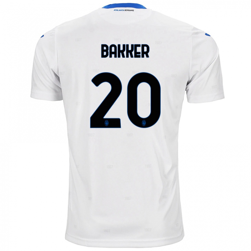 Hombre Camiseta Mitchel Bakker #20 Blanco 2ª Equipación 2024/25 La Camisa Chile