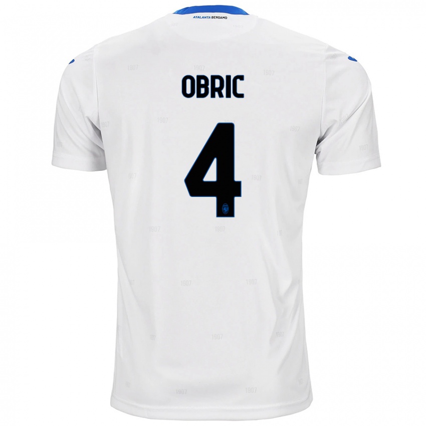 Hombre Camiseta Relja Obric #4 Blanco 2ª Equipación 2024/25 La Camisa Chile