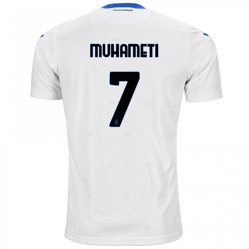 Hombre Camiseta Endri Muhameti #7 Blanco 2ª Equipación 2024/25 La Camisa Chile