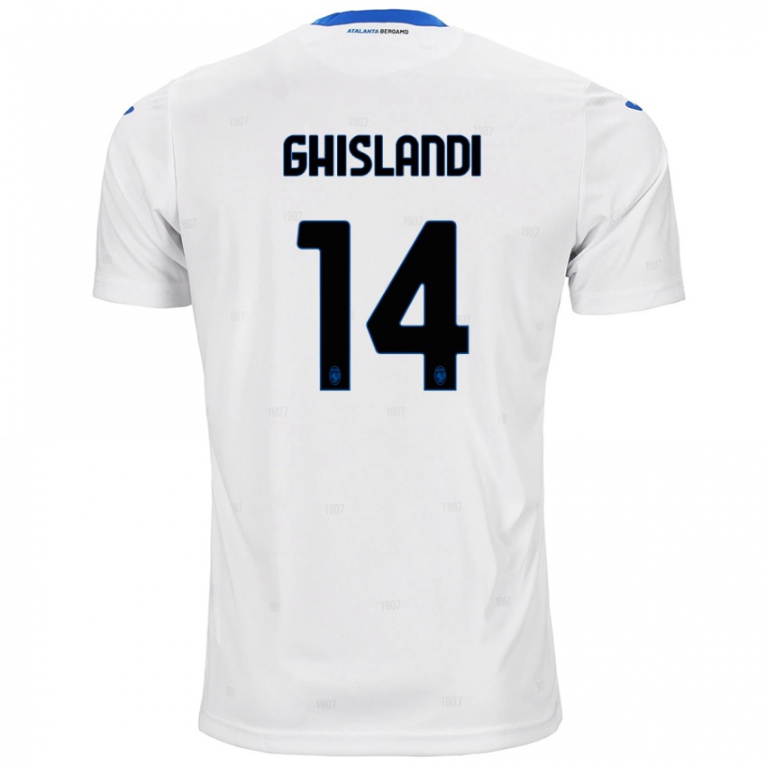 Hombre Camiseta Davide Ghislandi #14 Blanco 2ª Equipación 2024/25 La Camisa Chile