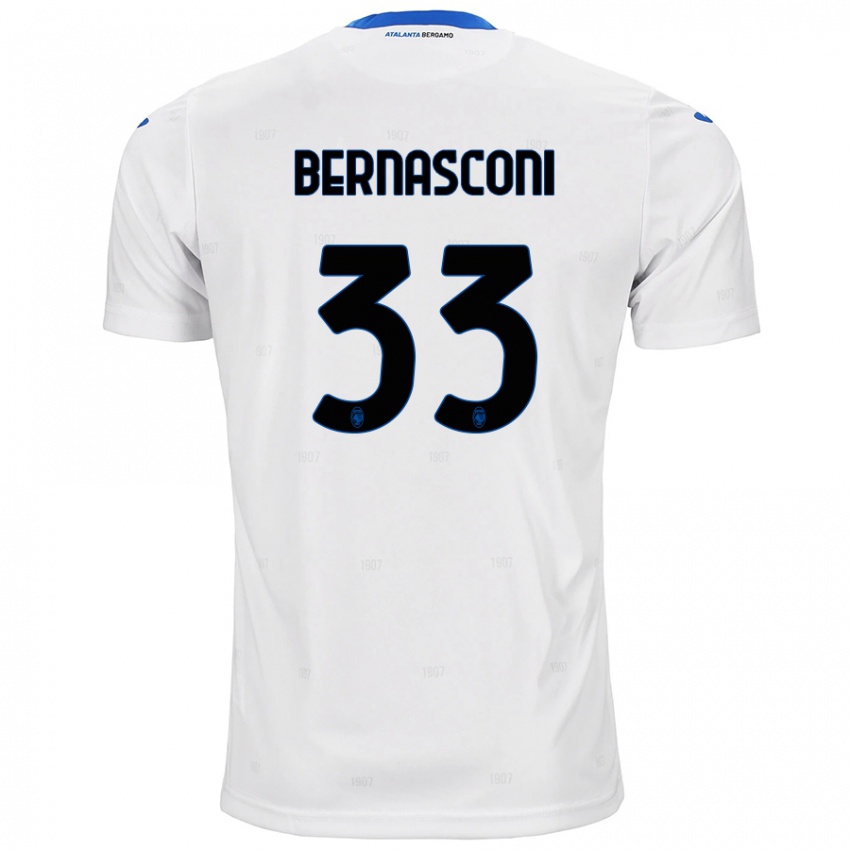 Hombre Camiseta Lorenzo Bernasconi #33 Blanco 2ª Equipación 2024/25 La Camisa Chile