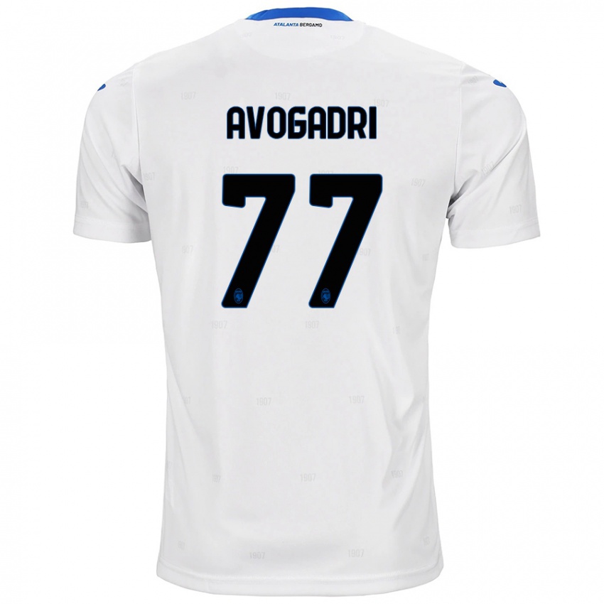 Hombre Camiseta Lorenzo Avogadri #77 Blanco 2ª Equipación 2024/25 La Camisa Chile