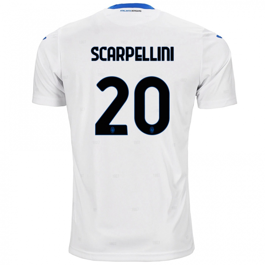 Hombre Camiseta Andrea Scarpellini #20 Blanco 2ª Equipación 2024/25 La Camisa Chile