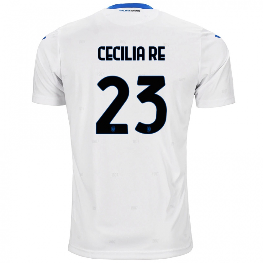 Hombre Camiseta Cecilia Re #23 Blanco 2ª Equipación 2024/25 La Camisa Chile