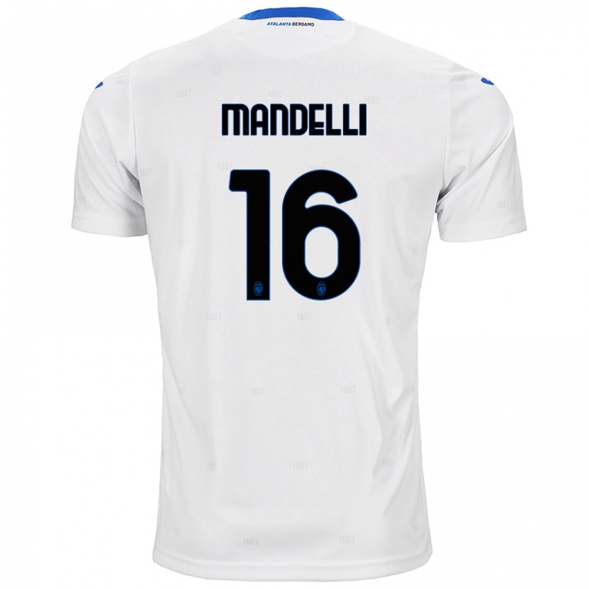 Hombre Camiseta Giulia Mandelli #16 Blanco 2ª Equipación 2024/25 La Camisa Chile