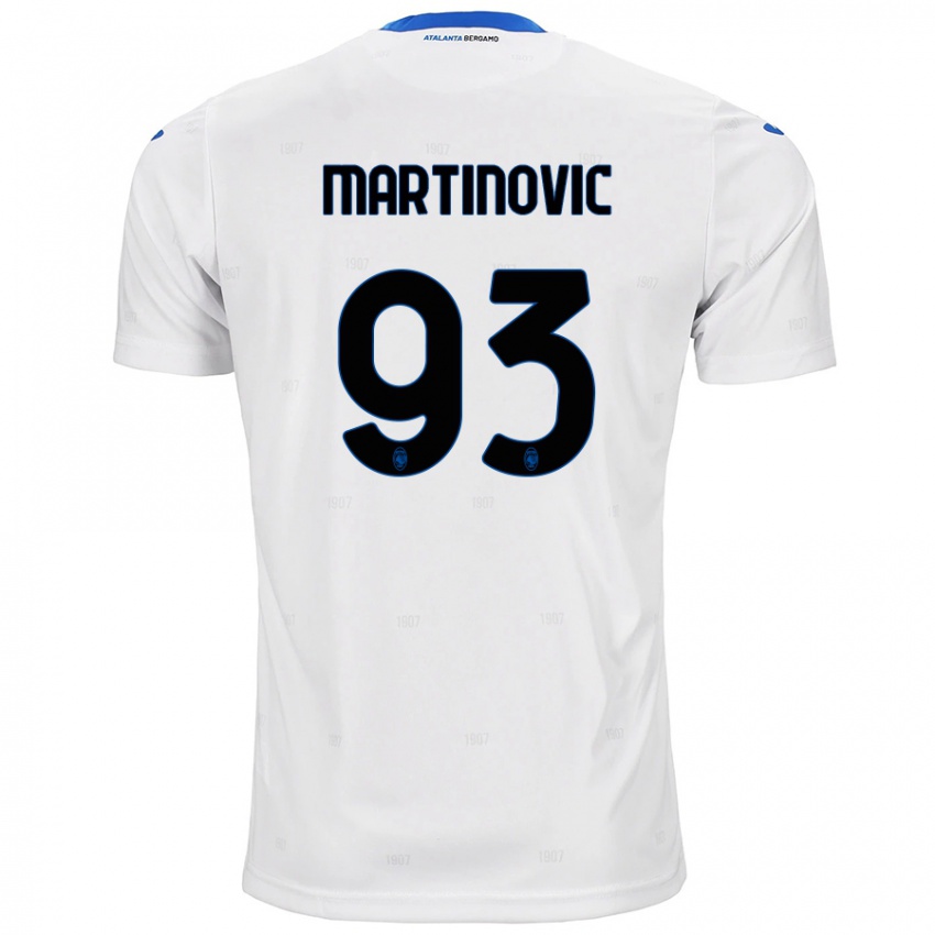 Hombre Camiseta Melania Martinovic #93 Blanco 2ª Equipación 2024/25 La Camisa Chile