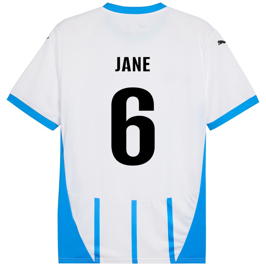 Hombre Camiseta Refiloe Jane #6 Blanco Azul 2ª Equipación 2024/25 La Camisa Chile