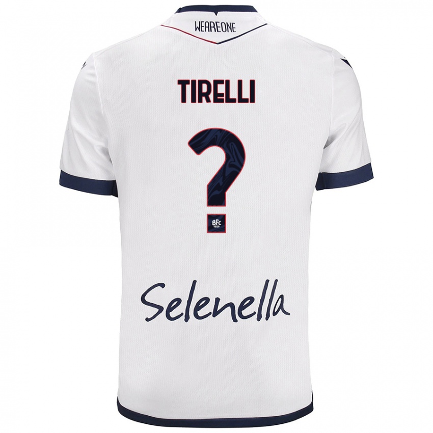 Hombre Camiseta Manuel Tirelli #0 Blanco Azul Real 2ª Equipación 2024/25 La Camisa Chile