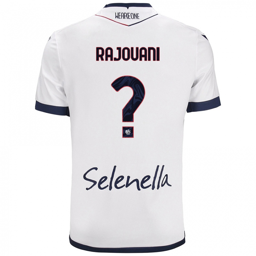 Hombre Camiseta Yassir Rajouani #0 Blanco Azul Real 2ª Equipación 2024/25 La Camisa Chile