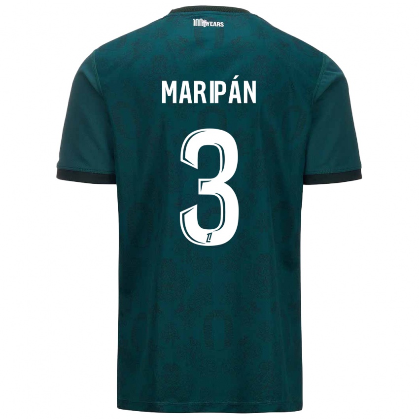 Hombre Camiseta Guillermo Maripán #3 Verde Oscuro 2ª Equipación 2024/25 La Camisa Chile