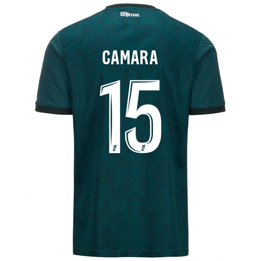 Hombre Camiseta Lamine Camara #15 Verde Oscuro 2ª Equipación 2024/25 La Camisa Chile