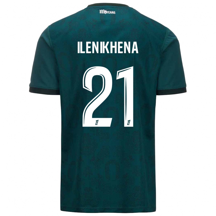 Hombre Camiseta George Ilenikhena #21 Verde Oscuro 2ª Equipación 2024/25 La Camisa Chile