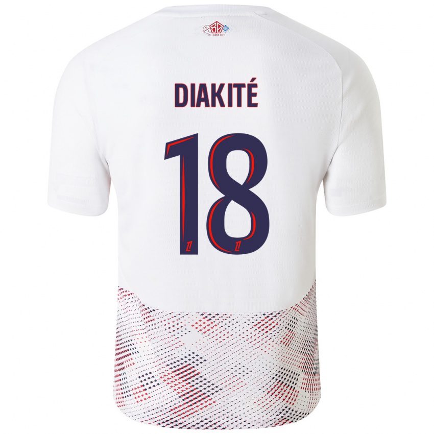 Hombre Camiseta Bafode Diakite #18 Blanco Azul Real 2ª Equipación 2024/25 La Camisa Chile