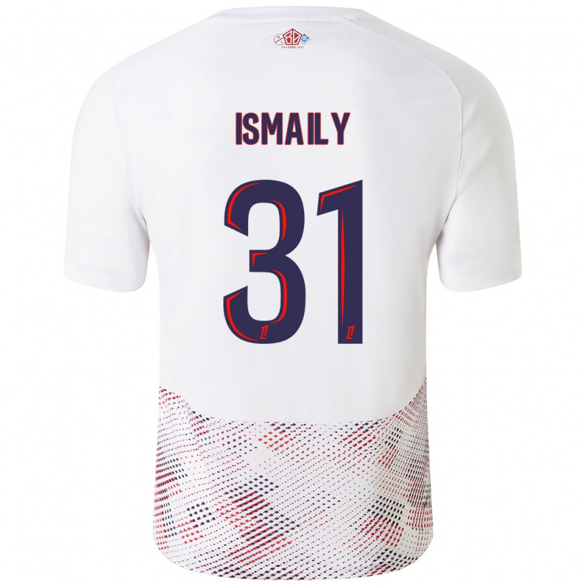 Hombre Camiseta Ismaily #31 Blanco Azul Real 2ª Equipación 2024/25 La Camisa Chile