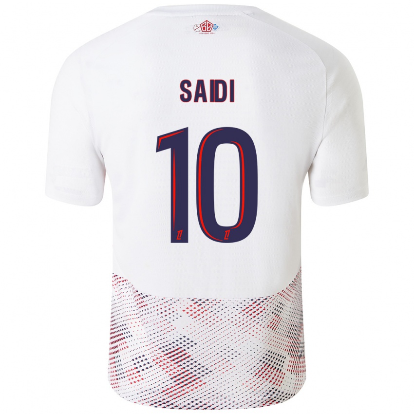 Hombre Camiseta Rachel Saidi #10 Blanco Azul Real 2ª Equipación 2024/25 La Camisa Chile