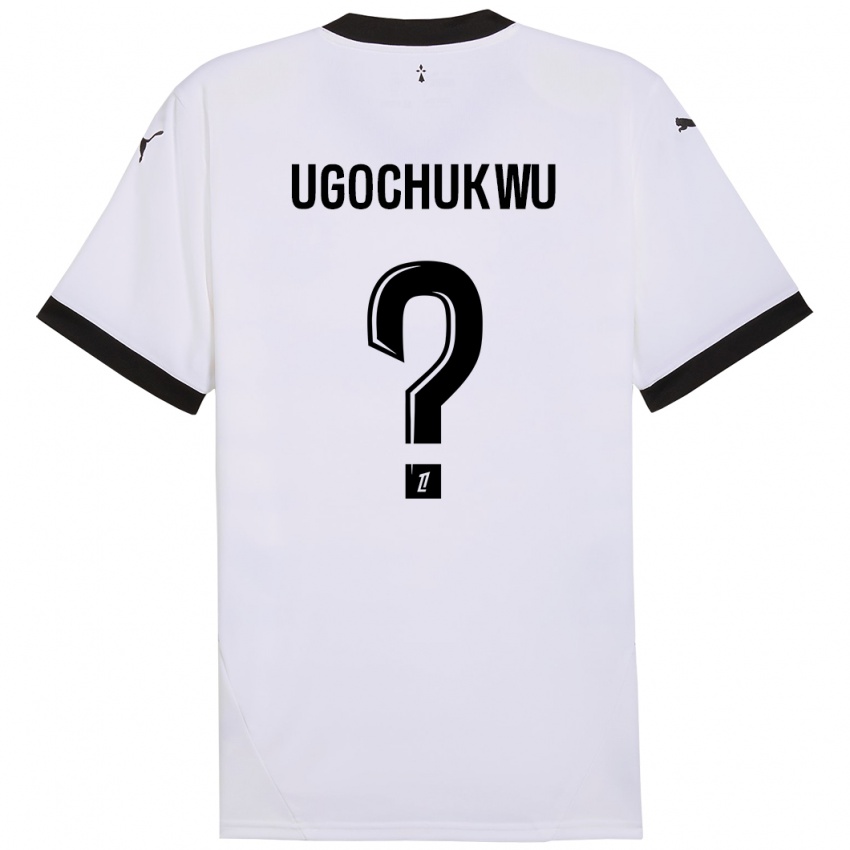 Hombre Camiseta Chibuike Ugochukwu #0 Blanco Negro 2ª Equipación 2024/25 La Camisa Chile