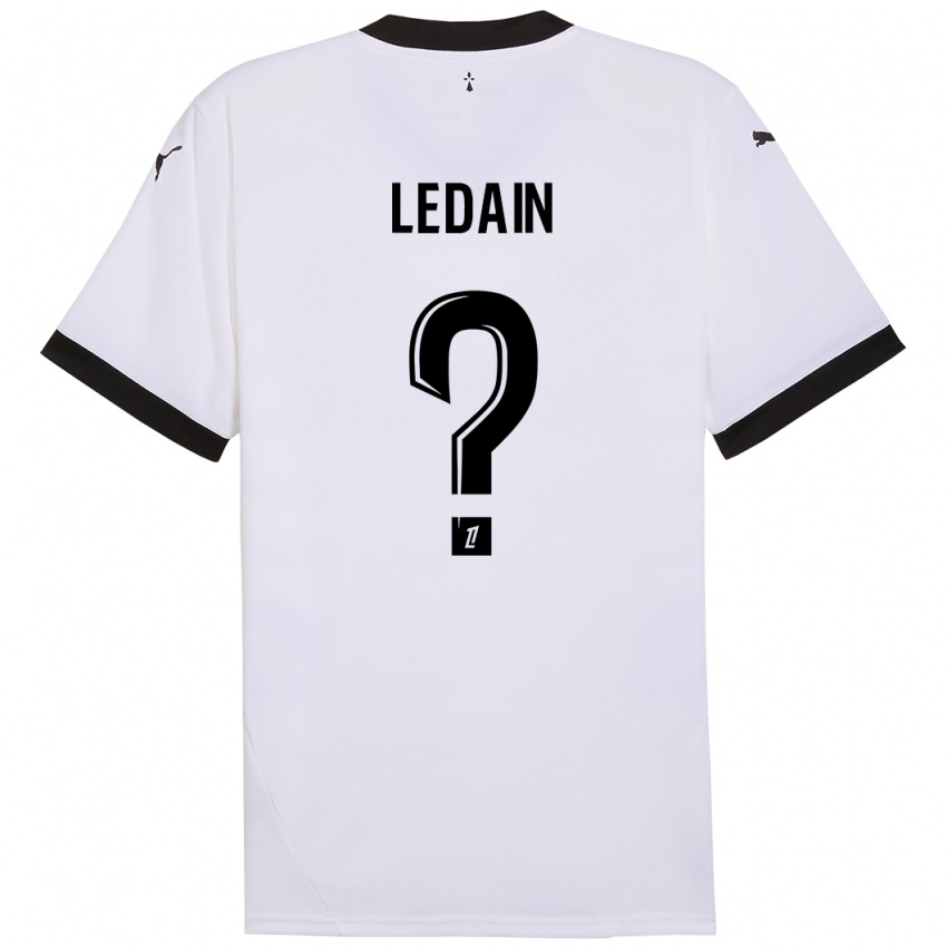 Hombre Camiseta Samuel Ledain #0 Blanco Negro 2ª Equipación 2024/25 La Camisa Chile