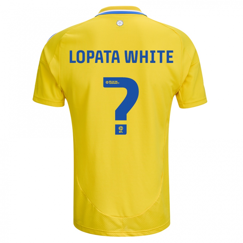 Hombre Camiseta Reuben Lopata-White #0 Amarillo Azul 2ª Equipación 2024/25 La Camisa Chile