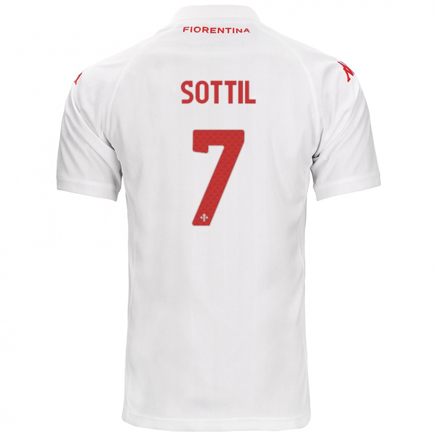 Hombre Camiseta Riccardo Sottil #7 Blanco 2ª Equipación 2024/25 La Camisa Chile