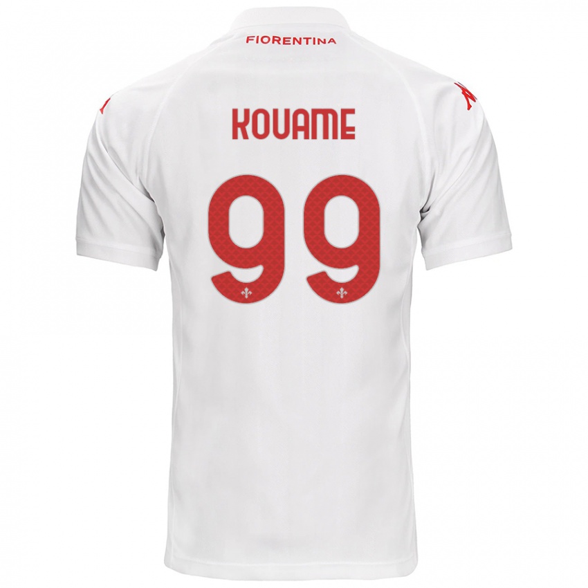 Hombre Camiseta Christian Kouame #99 Blanco 2ª Equipación 2024/25 La Camisa Chile