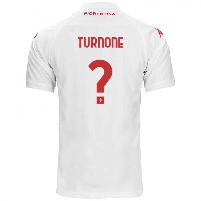 Hombre Camiseta Niccolò Turnone #0 Blanco 2ª Equipación 2024/25 La Camisa Chile