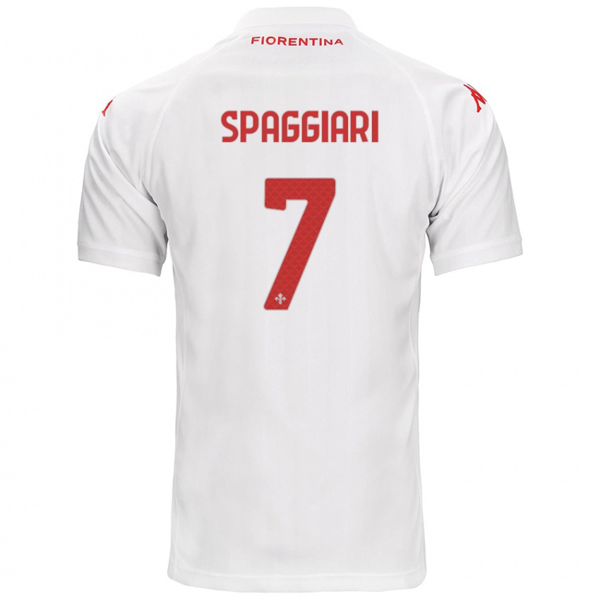 Hombre Camiseta Riccardo Spaggiari #7 Blanco 2ª Equipación 2024/25 La Camisa Chile