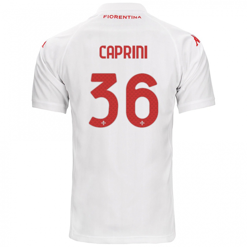 Hombre Camiseta Maat Daniel Caprini #36 Blanco 2ª Equipación 2024/25 La Camisa Chile