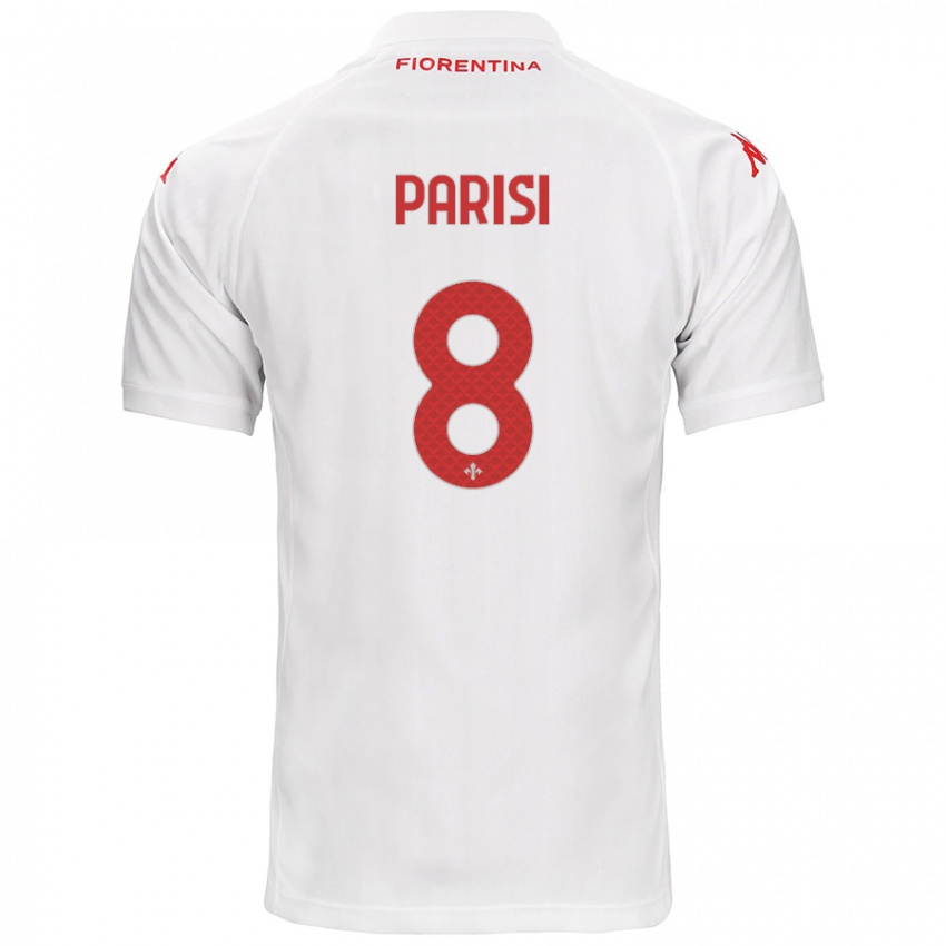 Hombre Camiseta Alice Parisi #8 Blanco 2ª Equipación 2024/25 La Camisa Chile