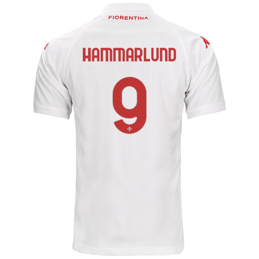 Hombre Camiseta Pauline Hammarlund #9 Blanco 2ª Equipación 2024/25 La Camisa Chile