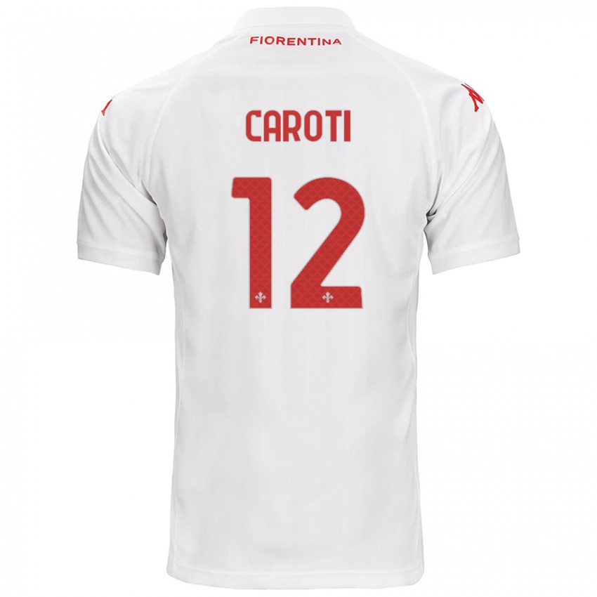 Hombre Camiseta Filippo Caroti #12 Blanco 2ª Equipación 2024/25 La Camisa Chile