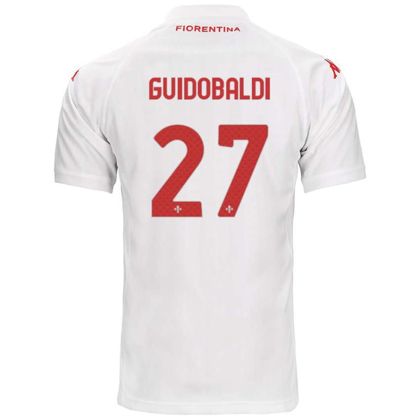 Hombre Camiseta Filippo Guidobaldi #27 Blanco 2ª Equipación 2024/25 La Camisa Chile