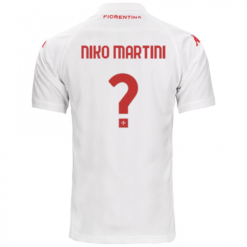 Hombre Camiseta Niko Martini #0 Blanco 2ª Equipación 2024/25 La Camisa Chile