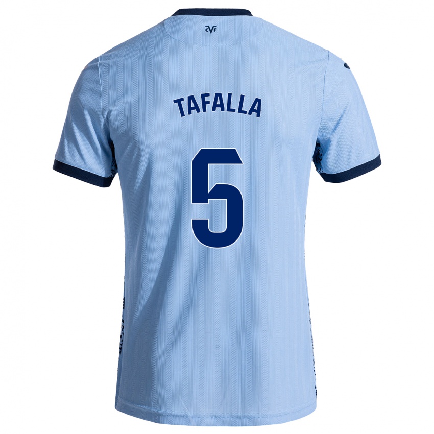 Hombre Camiseta Fran Tafalla #5 Azul Cielo 2ª Equipación 2024/25 La Camisa Chile