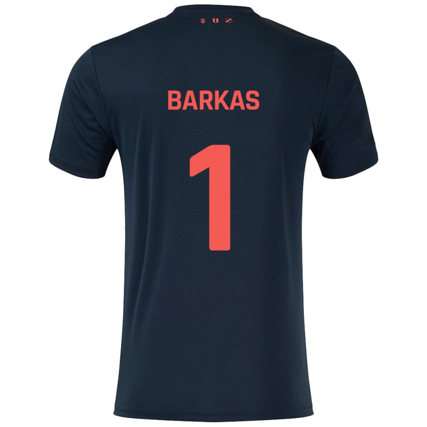 Hombre Camiseta Vasilios Barkas #1 Negro Rojo 2ª Equipación 2024/25 La Camisa Chile