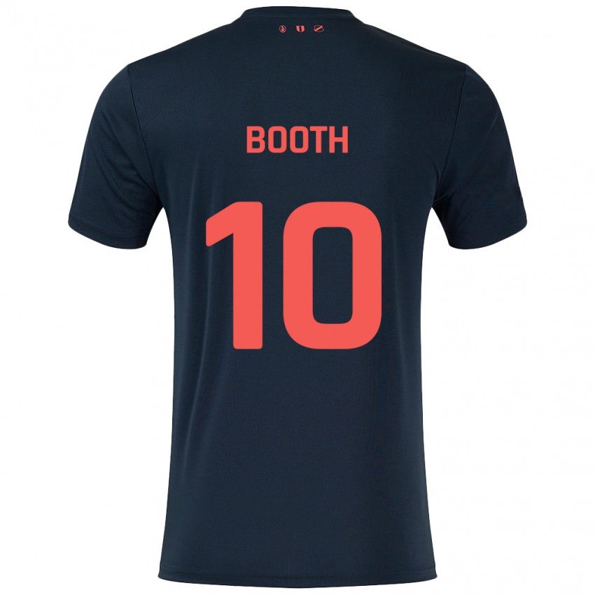 Hombre Camiseta Taylor Booth #10 Negro Rojo 2ª Equipación 2024/25 La Camisa Chile