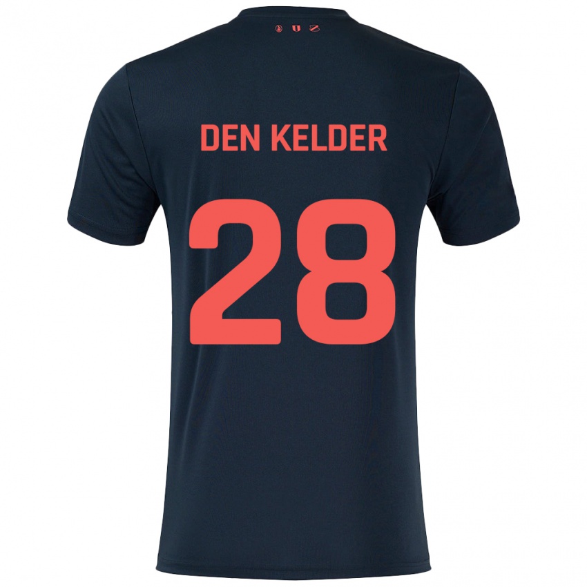 Hombre Camiseta Gera Op Den Kelder #28 Negro Rojo 2ª Equipación 2024/25 La Camisa Chile