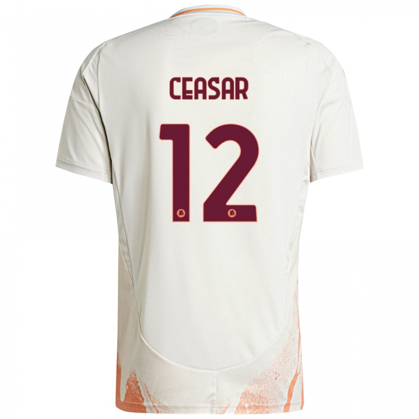 Hombre Camiseta Camelia Ceasar #12 Crema Blanco Naranja 2ª Equipación 2024/25 La Camisa Chile