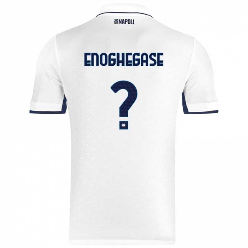 Hombre Camiseta Favour Enoghegase #0 Blanco Azul Real 2ª Equipación 2024/25 La Camisa Chile