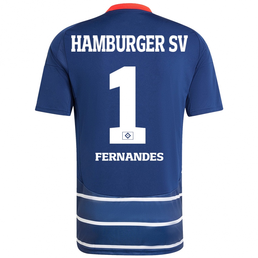 Hombre Camiseta Daniel Heuer Fernandes #1 Azul Oscuro 2ª Equipación 2024/25 La Camisa Chile