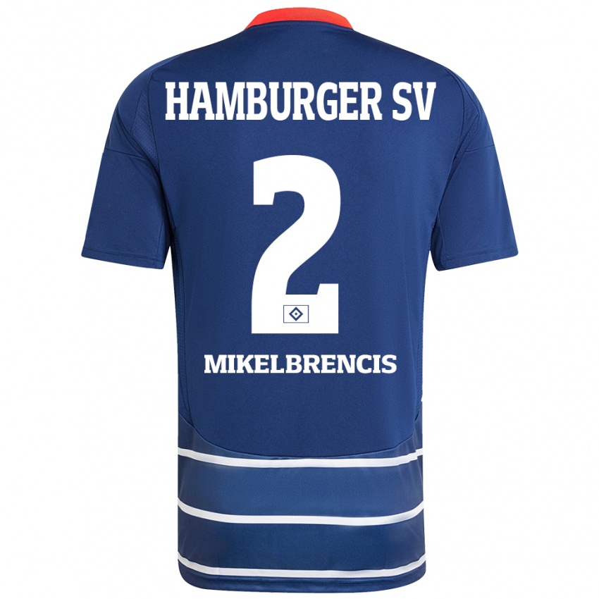 Hombre Camiseta William Mikelbrencis #2 Azul Oscuro 2ª Equipación 2024/25 La Camisa Chile