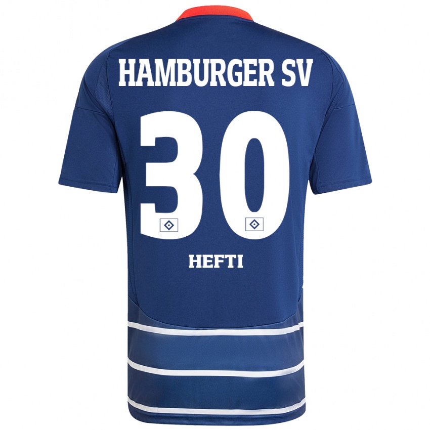 Hombre Camiseta Silvan Hefti #30 Azul Oscuro 2ª Equipación 2024/25 La Camisa Chile