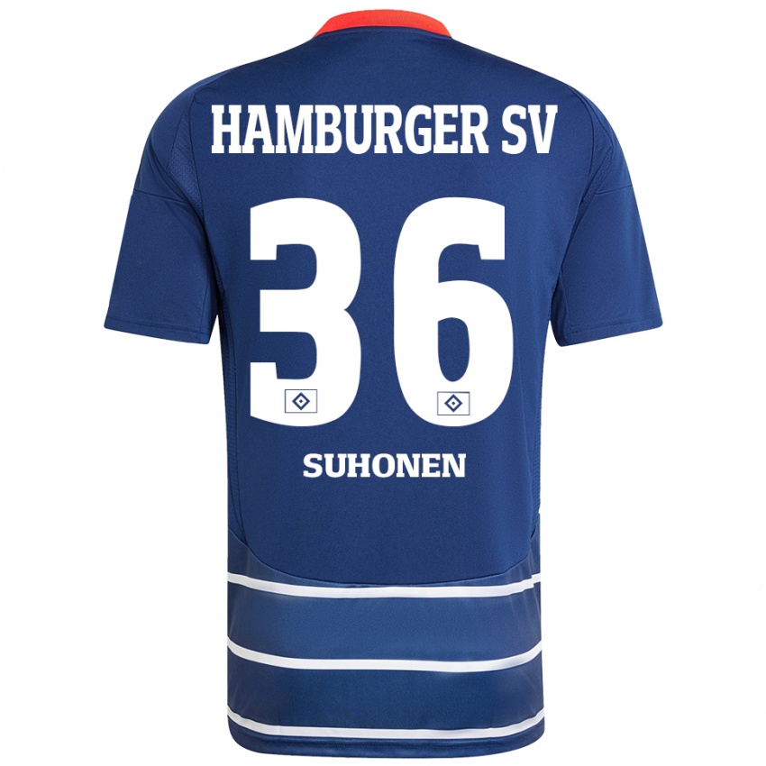 Hombre Camiseta Anssi Suhonen #36 Azul Oscuro 2ª Equipación 2024/25 La Camisa Chile