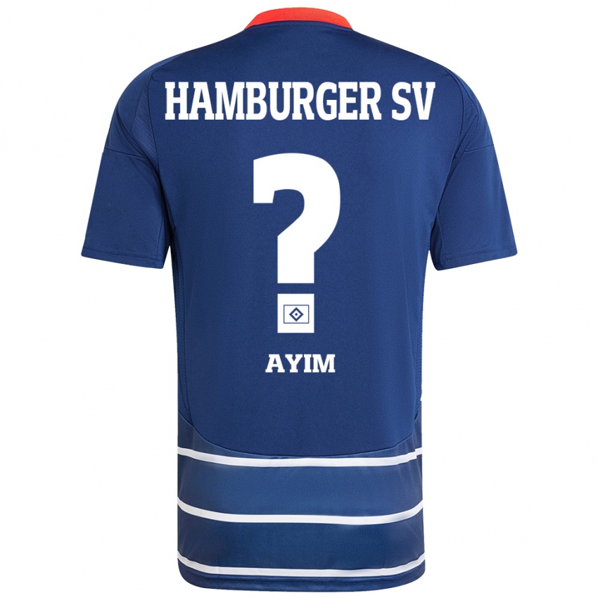 Hombre Camiseta Andi Ayim #0 Azul Oscuro 2ª Equipación 2024/25 La Camisa Chile