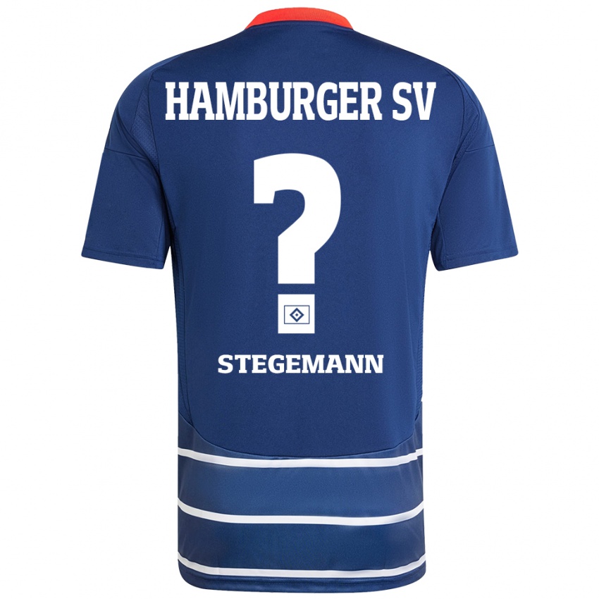 Hombre Camiseta Jean-Pierre Stegemann #0 Azul Oscuro 2ª Equipación 2024/25 La Camisa Chile