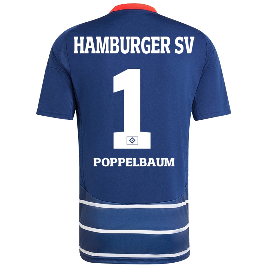 Hombre Camiseta Colin Poppelbaum #1 Azul Oscuro 2ª Equipación 2024/25 La Camisa Chile