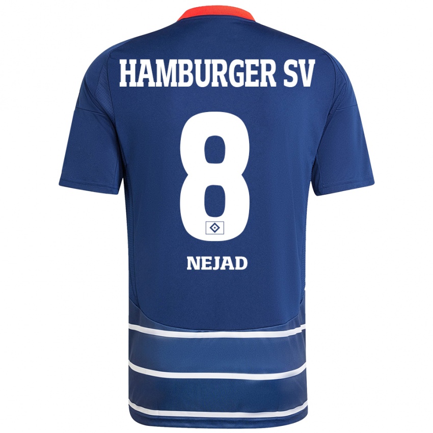 Hombre Camiseta Milad Nejad #8 Azul Oscuro 2ª Equipación 2024/25 La Camisa Chile