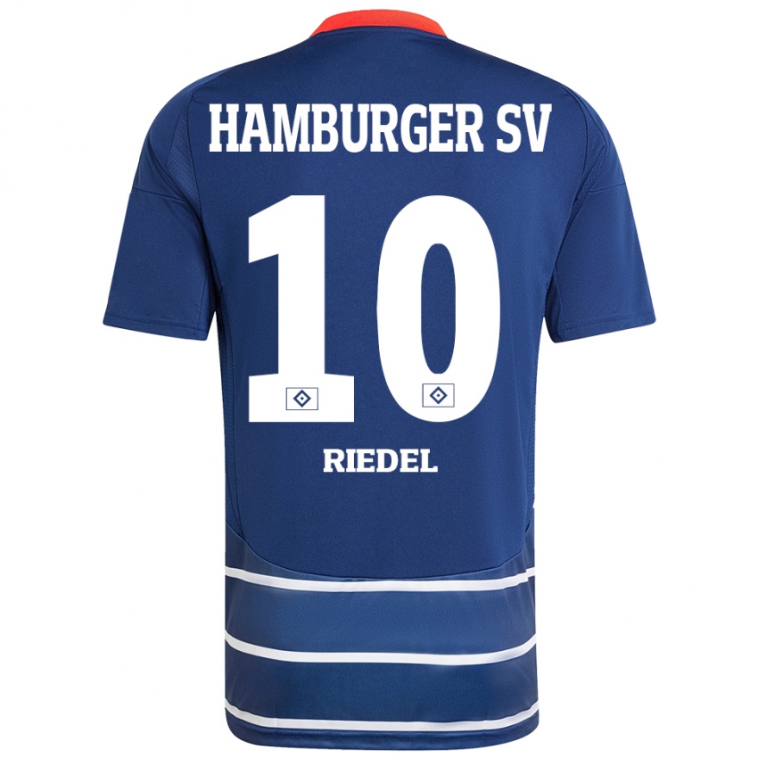 Hombre Camiseta Arnaud Riedel #10 Azul Oscuro 2ª Equipación 2024/25 La Camisa Chile