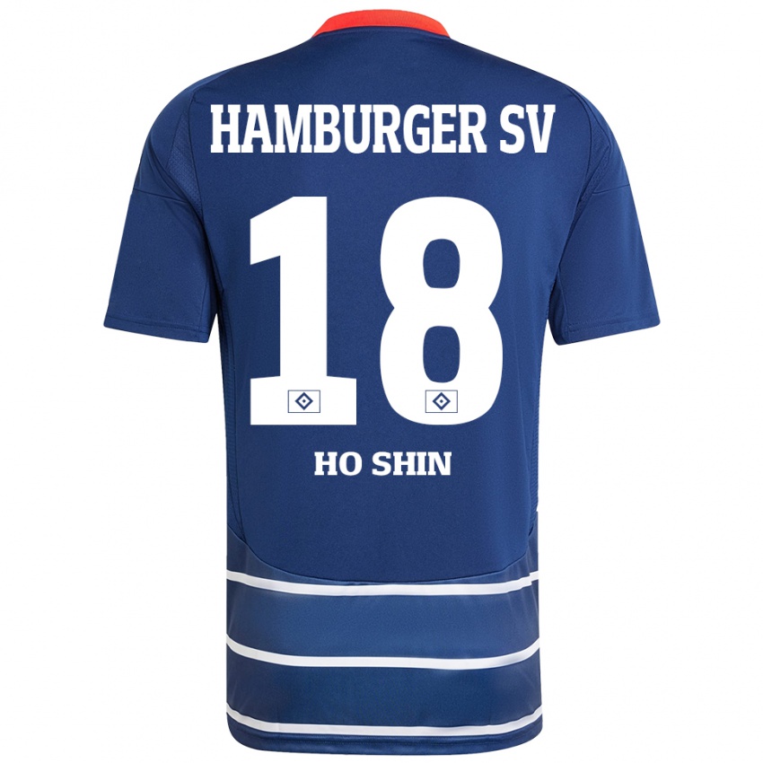 Hombre Camiseta Jae Ho Shin #18 Azul Oscuro 2ª Equipación 2024/25 La Camisa Chile